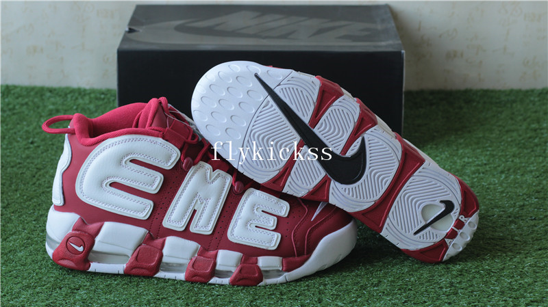 Authentic Supreme X Nike Air Uptempo Red